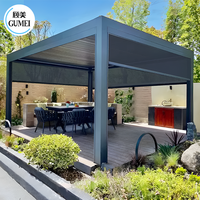 Pergola motorisée à ouverture facile, avec toit ouvrant et écran solaire latéral
