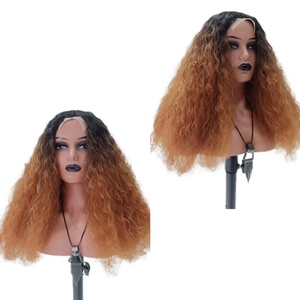 <span class=keywords><strong>Parrucca</strong></span> <span class=keywords><strong>Afro</strong></span> Micro-Crespa Africana Colore Nero-Marrone, Naturale e Voluminosa, in Seta Sintetica per <span class=keywords><strong>Donna</strong></span> - Product Image 5