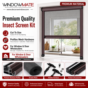 Kit de <span class=keywords><strong>moustiquaire</strong></span> enroulable semi-fini en gros avec profilés en aluminium, maille en fibre de verre et kit de quincaillerie - Product Image 6