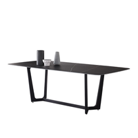 Table à manger en marbre de type familial minimaliste italien importé, table à manger pour 6 personnes