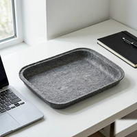 Plateau de rangement en feutre OEM/ODM en gros, empilable et multi-usage, pour bureau et maison