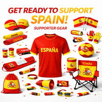 Collection de cadeaux créatifs pour supporters de l'Espagne, souvenirs sportifs variés, articles cadeaux personnalisés pour les événements d'engagement des fans