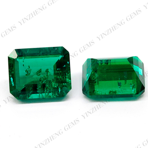 Piedras Sueltas de Esmeralda de Zambia Cultivadas en Laboratorio de Alta Calidad, Corte Octogonal Calibrado, Esmeralda Sintética Hidrotermal - Product Image 2