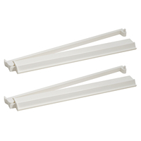 Lot de 4 supports de jeu de Mahjong américain blancs 2-en-1 avec règle de placement des tuiles pour accessoires de jeu de Mahjong domestique – Approvisionnement en gros usine