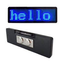 Insigne mené programmable de signe mené rechargeable par USB de haute qualité de prix usine