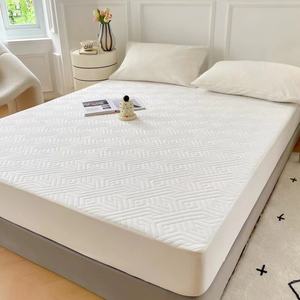 Protège-<span class=keywords><strong>matelas</strong></span> imperméable en viscose, motif 3D silencieux, taille complète - Product Image 1