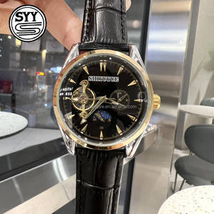 אוטומטי מלא גברים בסגנון עסקי שעון מכני tourbillon חגורת פיצוץ עיצוב עמיד במים נירוסטה דיגיטלי - Product Image 5