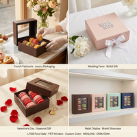 Boîte à tiroir de luxe pour chocolats de Noël, emballage personnalisé avec logo doré en relief, assortiment de friandises de Dubaï, baklava, délices turcs, boîte à fenêtre
