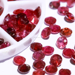 Pierre de rubis naturelle (Rubi <span class=keywords><strong>Natural</strong></span>), pierre précieuse ronde en vrac de 0,8 à 3,0 mm, qualité AB pour la fabrication de bijoux - Product Image 2