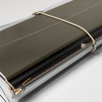 Carnet à spirales A5/A6 avec sangle, couverture transparente en PVC, idéal pour le bureau et comme cadeau d'affaires