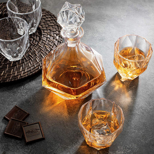 Décanteur rond en verre cristal, pour Whisky, en verre, sans plomb, bon marché - Product Image 2