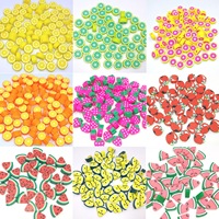 100 pièces/paquet, perles en argile souple écologiques de 10 mm de diamètre, matériaux pour la fabrication de bracelets, accessoires de bijoux, artisanat, bricolage, fruits