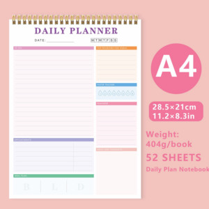 Agenda con Cubierta de PP en Espiral A4, con Lista de <span class=keywords><strong>Tareas</strong></span> Diaria y Lista de Verificación de <span class=keywords><strong>Tareas</strong></span>, <span class=keywords><strong>Organizador</strong></span> Semanal para Regalos Empresariales - Product Image 1