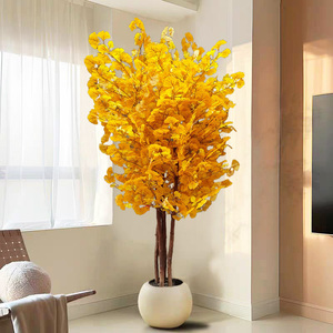 Décoration intérieure extérieure personnalisée Petit arbre de table Sakura Grand arbre à fleurs de cerisier ou de pêcher en plastique artificiel blanc rose - Product Image 4