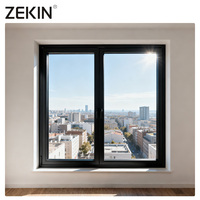 ZEKIN NFRC AS2047 창 현대 방음 허리케인 증거 알루미늄 합금 프레임 프랑스 이중 유리 여닫이 창