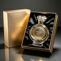 Flacon de parfum de luxe unique, rond, 80 ml, vente en gros, flacons de parfum en verre transparents, flacons de parfum vides de luxe avec couvercles