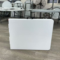 Table rectangulaire pliable en plastique HDPE moderne et portable Highwin pour repas en plein air, mariage/banquet, capacité de 4/6 personnes