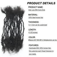 KAMA Sister Locs: Dreadlock Permanenti Fatti a Mano con Punte Ricci, Extension di Capelli Veri Brasiliani Remy