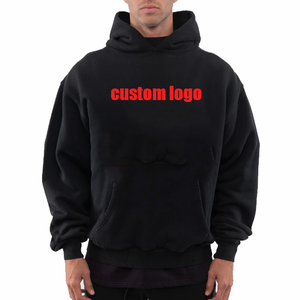 Sweats à capuche personnalisés pour hommes, 100% coton, qualité supérieure, impression en relief, style streetwear surdimensionné, sweats à capuche pour hommes - Product Image 2