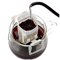 Sachets de filtre à café en papier, 100 pièces, à oreilles suspendues, jetables, dose unique, pour voyage, bureau, usage quotidien