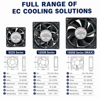 Ventilateur axial électrique à faible bruit 34dBA, économie d'énergie, OEM, 120x120x38mm, pour chargeur de véhicule électrique, armoire de télécommunications, distributeur automatique