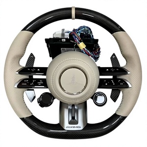 พวงมาลัยสปอร์ตหุ้มหนังคาร์บอนไฟเบอร์สำหรับ Mercedes Benz W177รถเก๋ง V177 B คลาส W247 C W205 AMG GT รุ่นอัพเกรด - Product Image 4