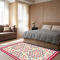 Maßgefertigter Azteken-Sonnenblumen-Kuhkopf Western-Stil Bodenmatte Teppich
