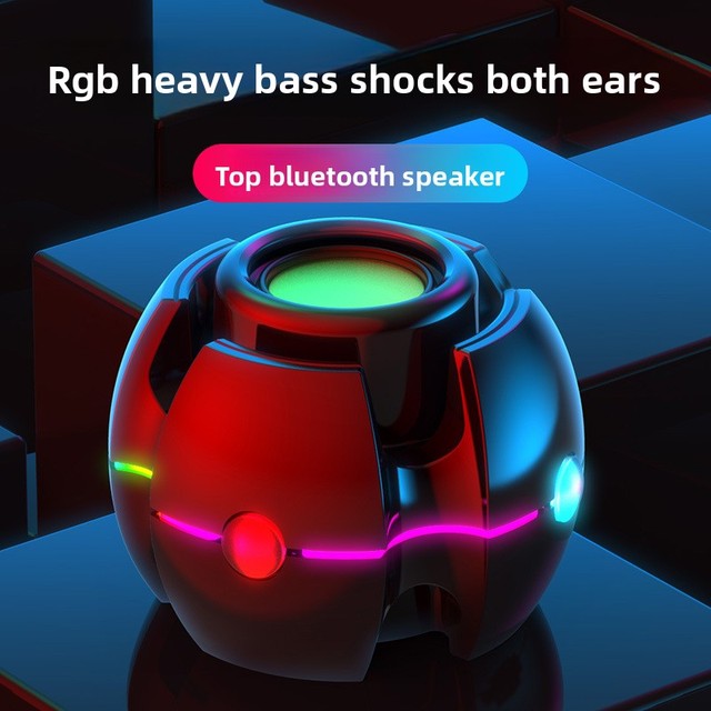 RGB Wireless 5.0 Gyro Modeling Sound Shock Subwoofer Plastic Cabinet High Volume 3D Surround Built-in Battery Touch Control