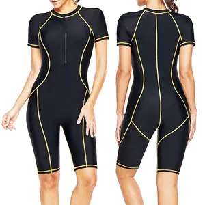 Front zipper opening design surf wetsuit swimsuit compression rash guard diving sports one piece surfing suit