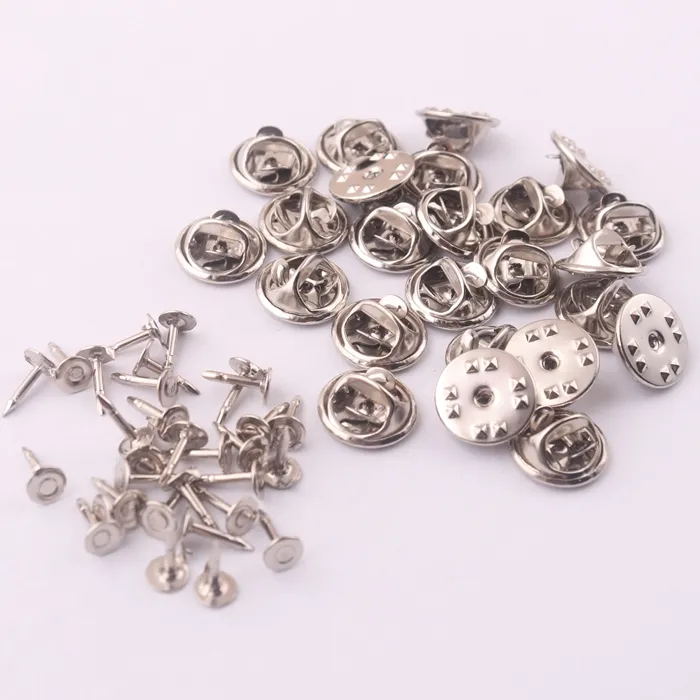 Zilveren Messing Sieraden Revers Pin Vlinder Koppeling Pin Rug Voor Badge