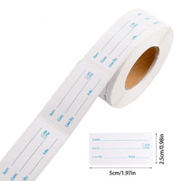 Rouleau d'étiquettes adhésives imperméables amovibles pour congélateur, papier inscriptible de qualité alimentaire pour cuisine et restaurant