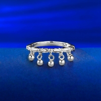 Bague à franges basique et tendance en argent S925