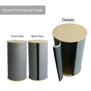 <span class=keywords><strong>Compteur</strong></span> <span class=keywords><strong>de</strong></span> promotion rond pliable: dessus en bois et construction <span class=keywords><strong>de</strong></span> planche creuse en plastique - Product Image 3