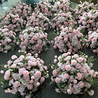 BF-FB15 Boule de fleurs en soie rose fuchsia moderne et personnalisable de 30 cm/80 cm, centre de table de mariage