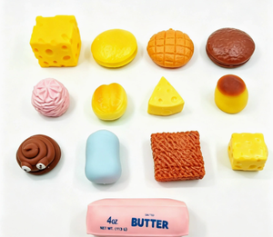 Jouet populaire à presser en forme de blocs de construction, jouet amusant anti-stress en forme de fruits et légumes, savon, fromage et fruits et légumes créatifs pour soulager le stress - Product Image 2