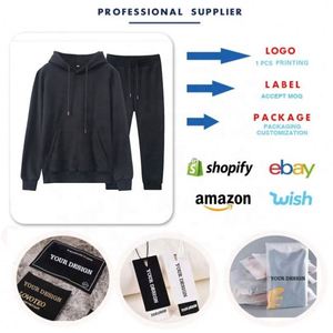Conjuntos Deportivos <span class=keywords><strong>de</strong></span> Invierno <span class=keywords><strong>de</strong></span> Fábrica, Talla Grande Americana, Spandex/Algodón, Estampado Personalizado, Lisos, Estilo Deportivo, Forro Polar, Impermeables - Product Image 4