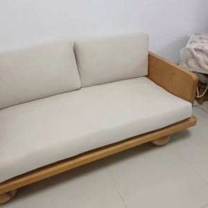 GEDO, recién llegado, minimalismo moderno nórdico, sofá Individual Doble de tela Triple, muebles de sala de estar de madera maciza, juego de sofá - Product Image 5