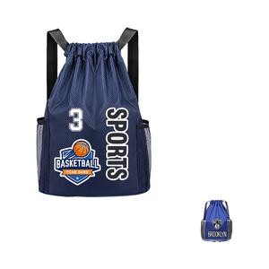 Customizable Portable Fitness Sports Mens Custom Heavy Duty Drawstring Backpack Bag for <strong>Basketball</strong> Training Marathon Advertising - Product Image 6