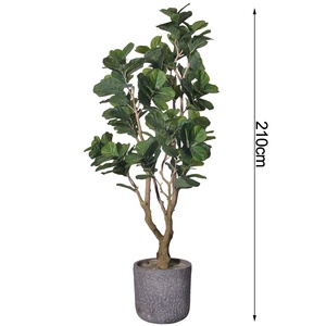 Nuovo lancio di 210cm di foglie artificiali di fico per interni piante artificiali albero in vaso per la casa o la decorazione dell'ufficio in vaso - Product Image 2
