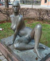 Estatua sexual de tamaño real para chica, estatua de bronce desnuda para decoración del hogar y jardín