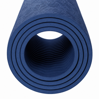 Tapis de yoga TPE couleur unie Yugaland ESG Premium avec logo personnalisé, antidérapant, pour cadeaux d'entreprise, vente en gros