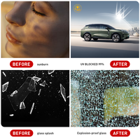 Film teinté pour vitres de voiture PET couleur naturelle 2 mil, blocage UV 99%, contrôle solaire haute définition, auto-adhésif, résistant aux rayures, en rouleau, OEM