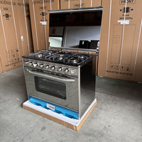   Cuisinière combinée de qualité HUAZOS Home 5 brûleurs avec four à gaz et four électrique de table