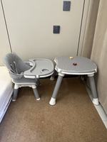 Table et chaise multifonctions pour bébé en plastique PP, hauteur réglable