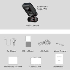 Wifi <span class=keywords><strong>GPS</strong></span> <span class=keywords><strong>logger</strong></span> kép máy ảnh Xe DVR Sony imx307 cảm biến tầm nhìn ban đêm Dash Cam ghi 24h đậu xe màn hình hỗ trợ 256G - Product Image 6