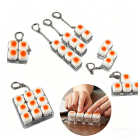 Porte-clés clavier personnalisé, Keycap Bread, Switches anti-stress, Porte-clés clavier mécanique LED, Jouet anti-stress, Cadeau promotionnel
