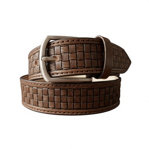 Cinturones de Cuero para Hombre Personalizables y a la Moda - Hebilla Cuadrada Estilo Vintage, Duraderos, Impermeables y Ecológicos - Product Image 1