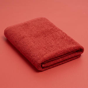 Factory Brushed Cotton French Terry <b>Fabric</b> for Warm Hoodies <b>Red</b> Knitted Terry <b>Fabric</b> Medium Weight Absorbent Plain Home textile - Product Image 1