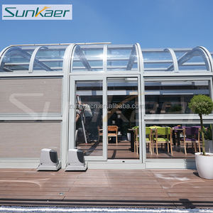 Harga pabrik penutup balkon plastik Sunroom kandang teras kustom polikarbonat atap datar tahan air luar ruangan - Product Image 4
