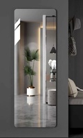 Miroir mural flexible incassable auto-adhésif sans verre pour la décoration de la maison, la salle de bain, le maquillage
